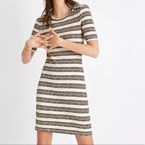 Madewell‎ Short-Sleeve Mini Dress in Lawton Stripe Size Small